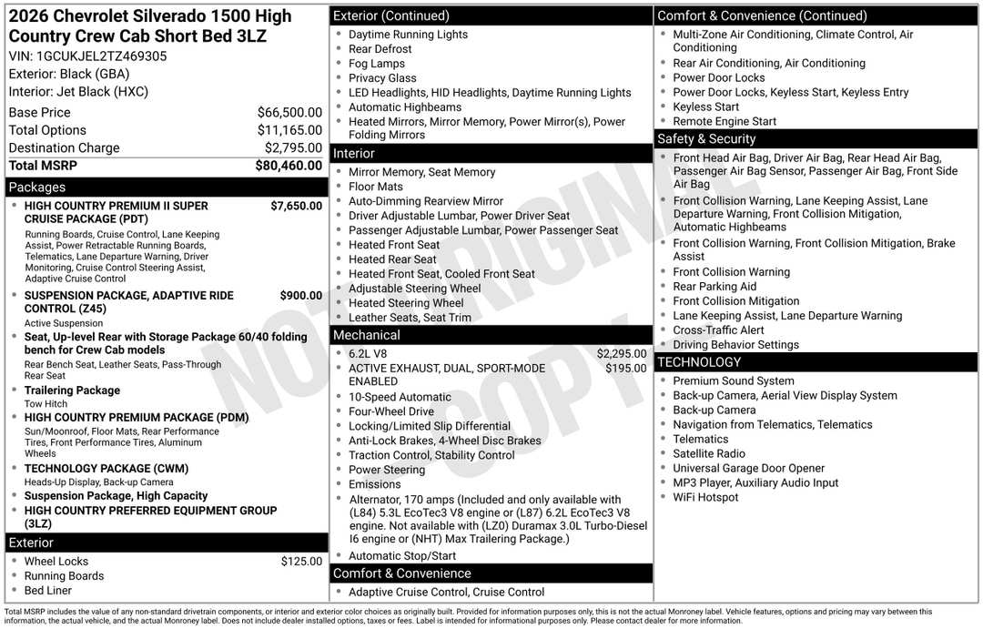 2026 Chevrolet Silverado 1500 High Country - Image 3
