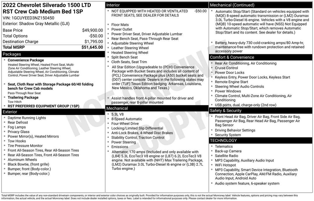 2022 Chevrolet Silverado 1500 Ltd RST - Image 2