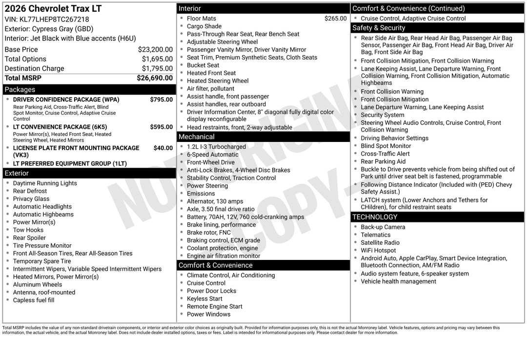 2026 Chevrolet Trax LT - Image 3