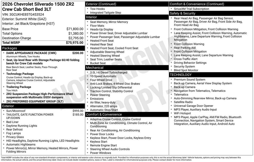 2026 Chevrolet Silverado 1500 ZR2 - Image 3