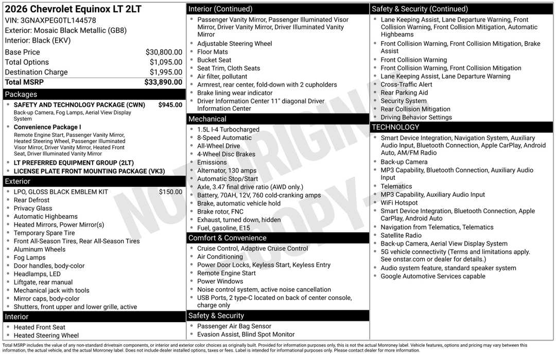 2026 Chevrolet Equinox LT - Image 3
