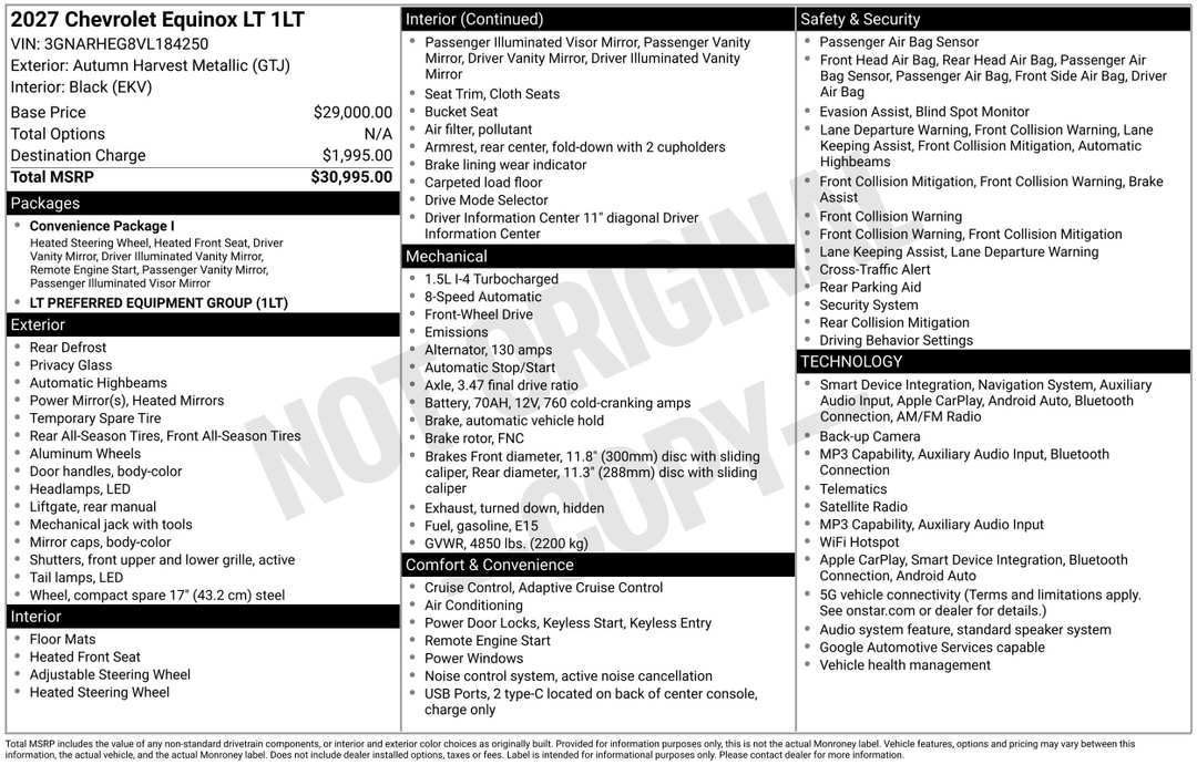 2027 Chevrolet Equinox LT - Image 3