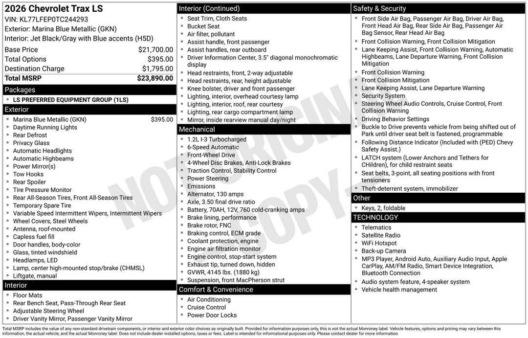 2026 Chevrolet Trax LS - Image 3