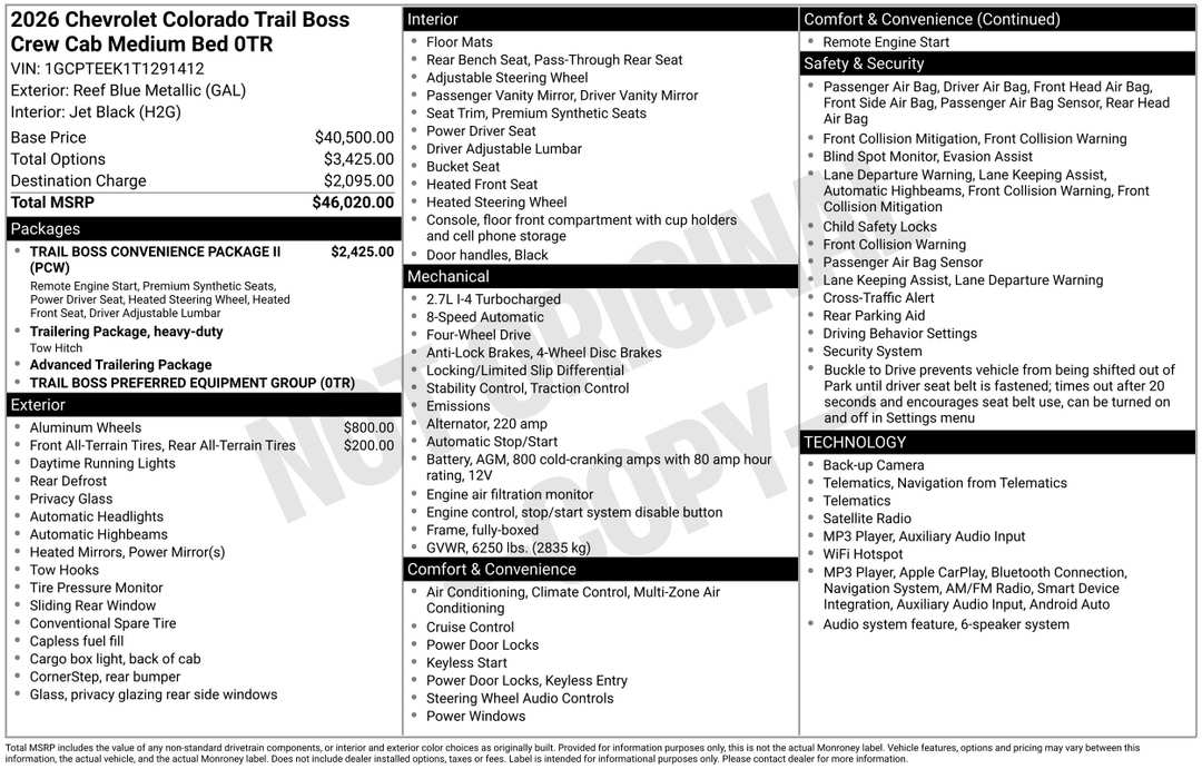 2026 Chevrolet Colorado Trail Boss - Image 3
