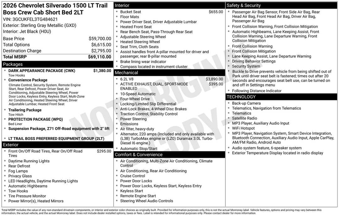 2026 Chevrolet Silverado 1500 LT Trail Boss - Image 3