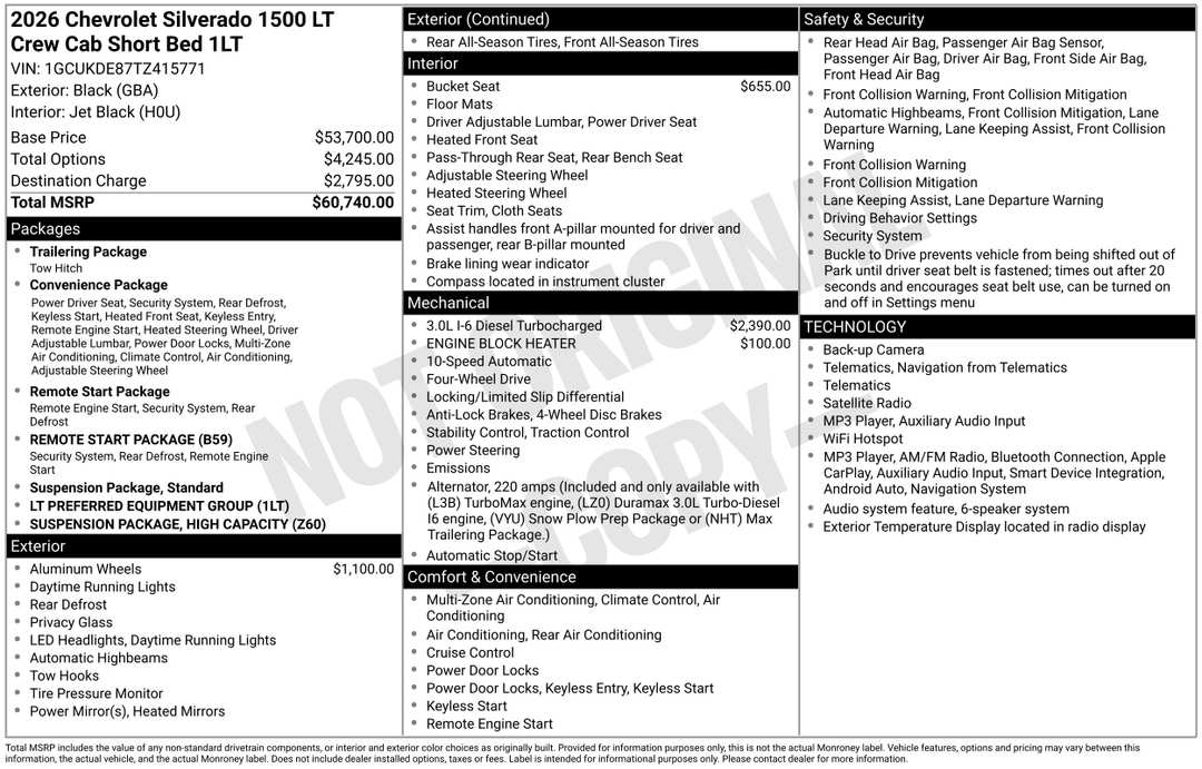 2026 Chevrolet Silverado 1500 LT - Image 3