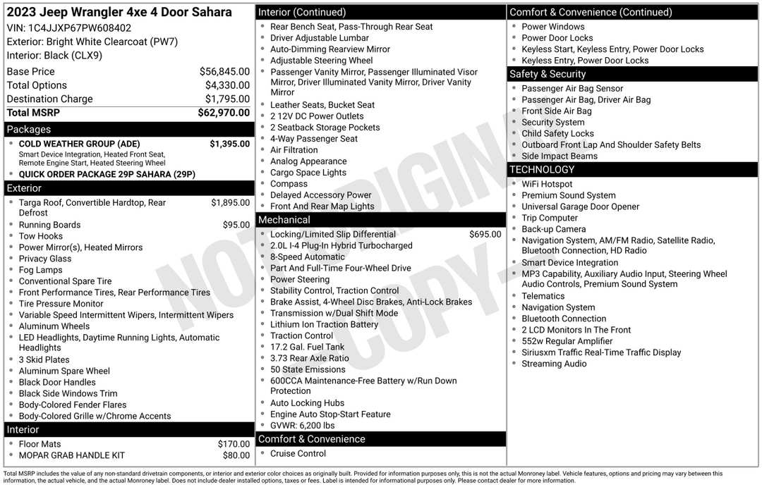 2023 Jeep Wrangler Sahara 4xe - Image 2