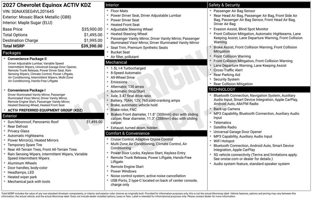 2027 Chevrolet Equinox ACTIV - Image 3