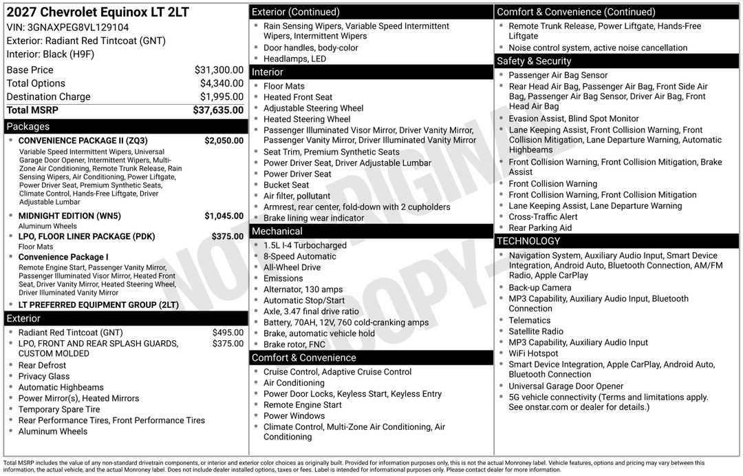 2027 Chevrolet Equinox LT - Image 3