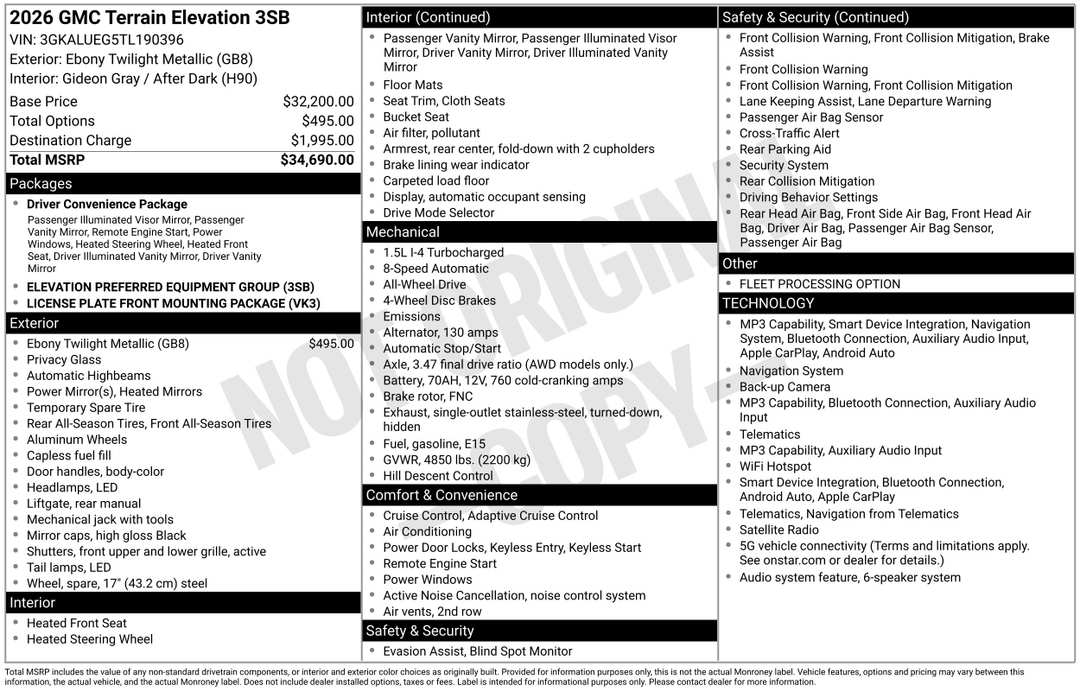 2026 GMC Terrain Elevation - Image 2