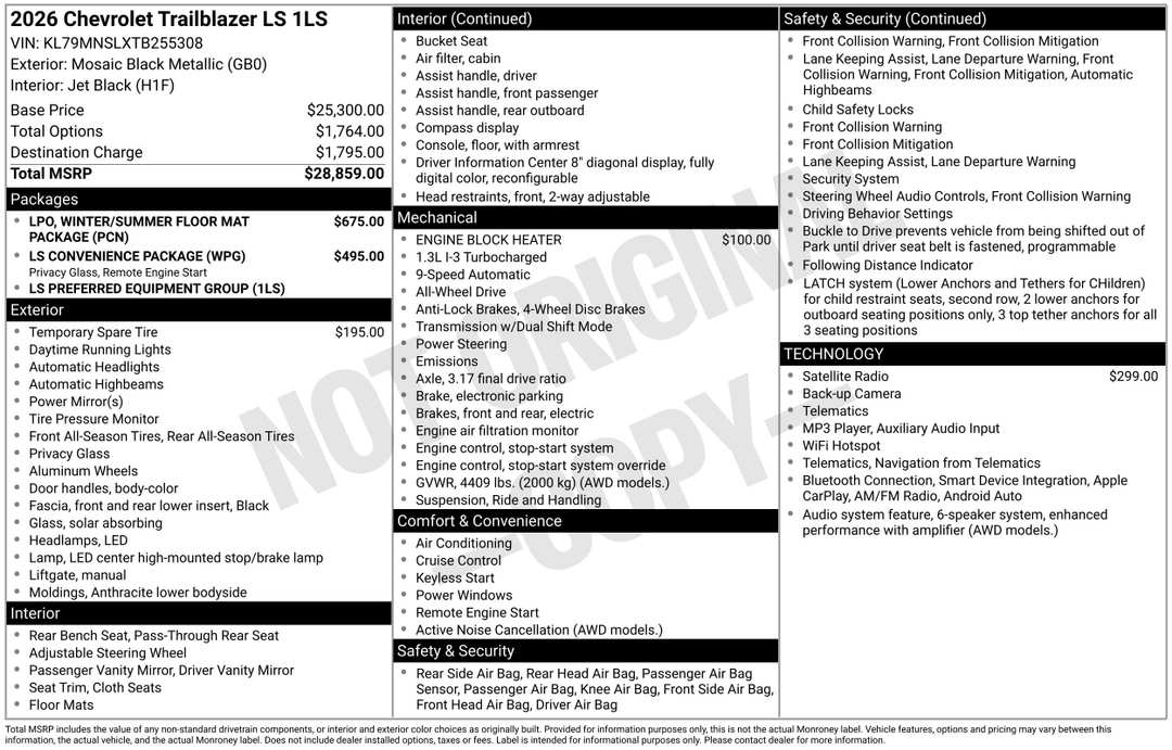 2026 Chevrolet Trailblazer LS - Image 3