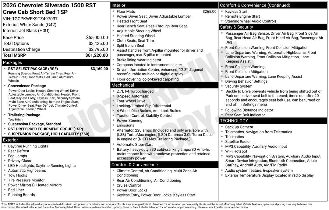2026 Chevrolet Silverado 1500 RST - Image 3