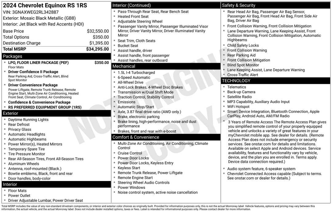 2024 Chevrolet Equinox RS - Image 2