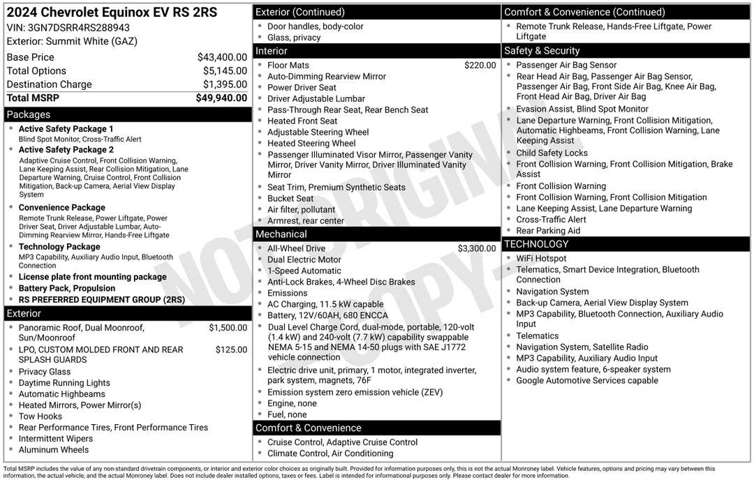 2024 Chevrolet Equinox Ev RS - Image 3