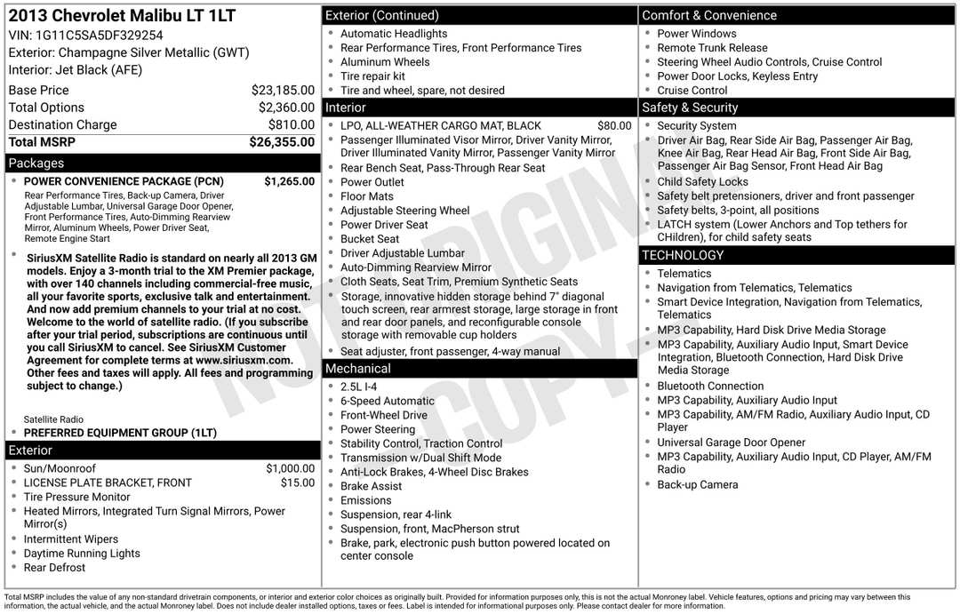 2013 Chevrolet Malibu LT - Image 3