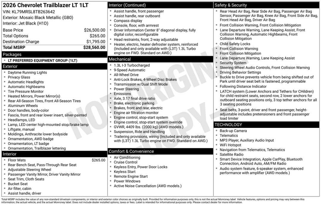 2026 Chevrolet Trailblazer LT - Image 3