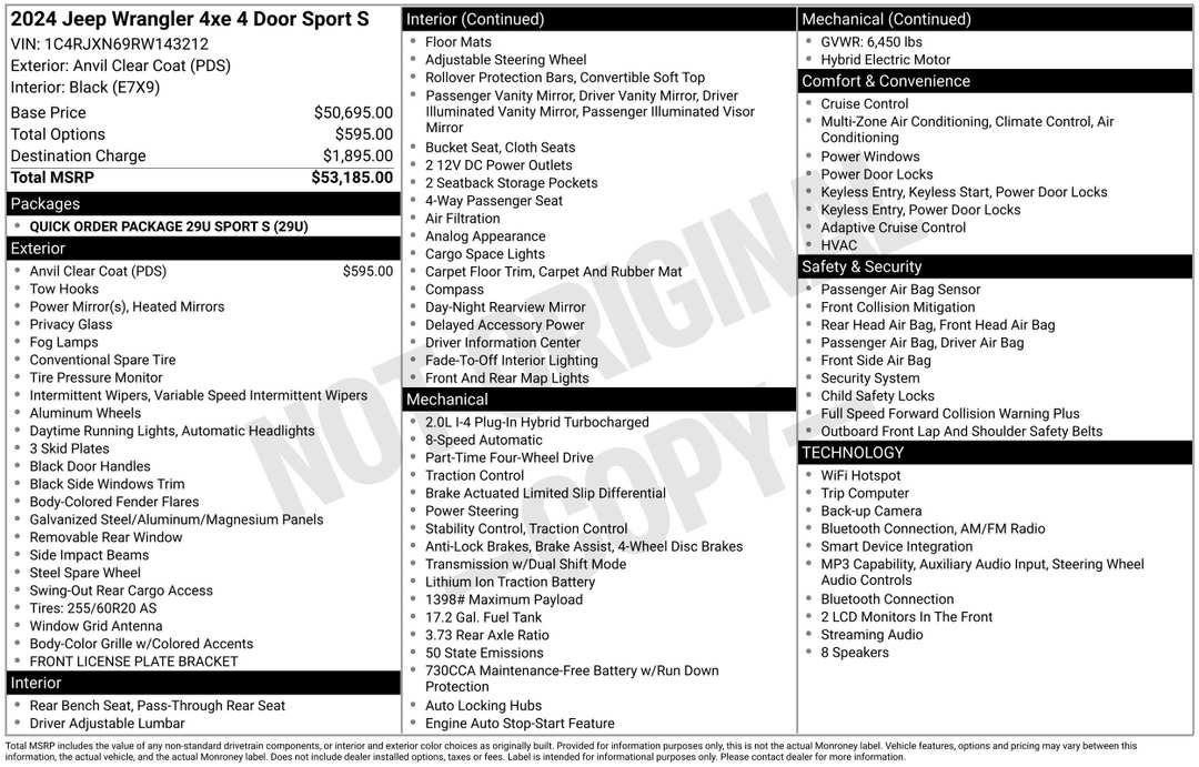 2024 Jeep Wrangler Sport S 4xe - Image 2