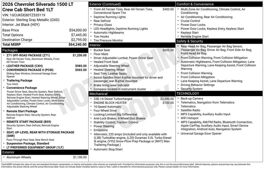 2026 Chevrolet Silverado 1500 LT - Image 3