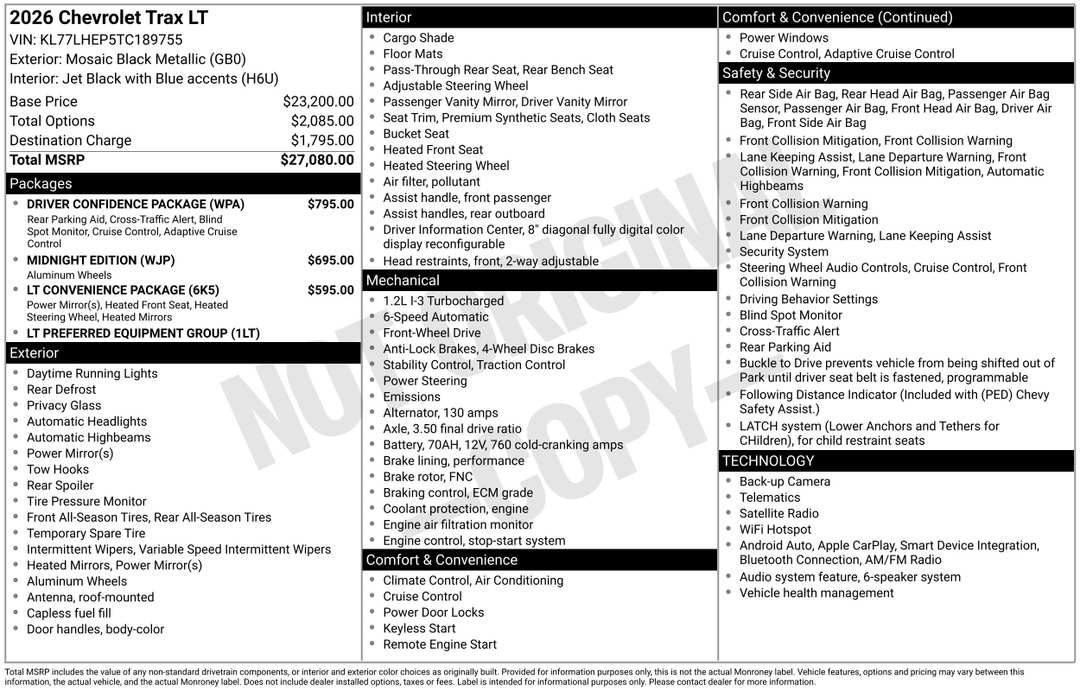 2026 Chevrolet Trax LT - Image 3