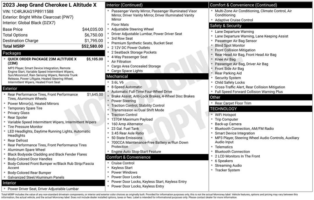 2023 Jeep Grand Cherokee L Altitude X - Image 2