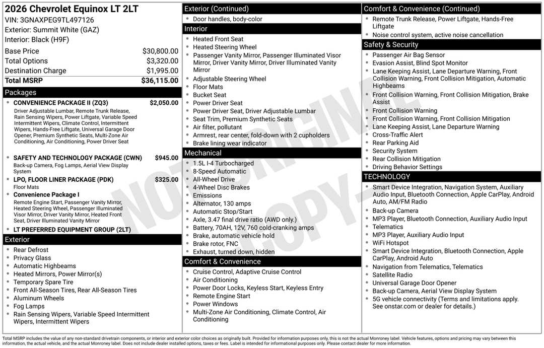 2026 Chevrolet Equinox LT - Image 3