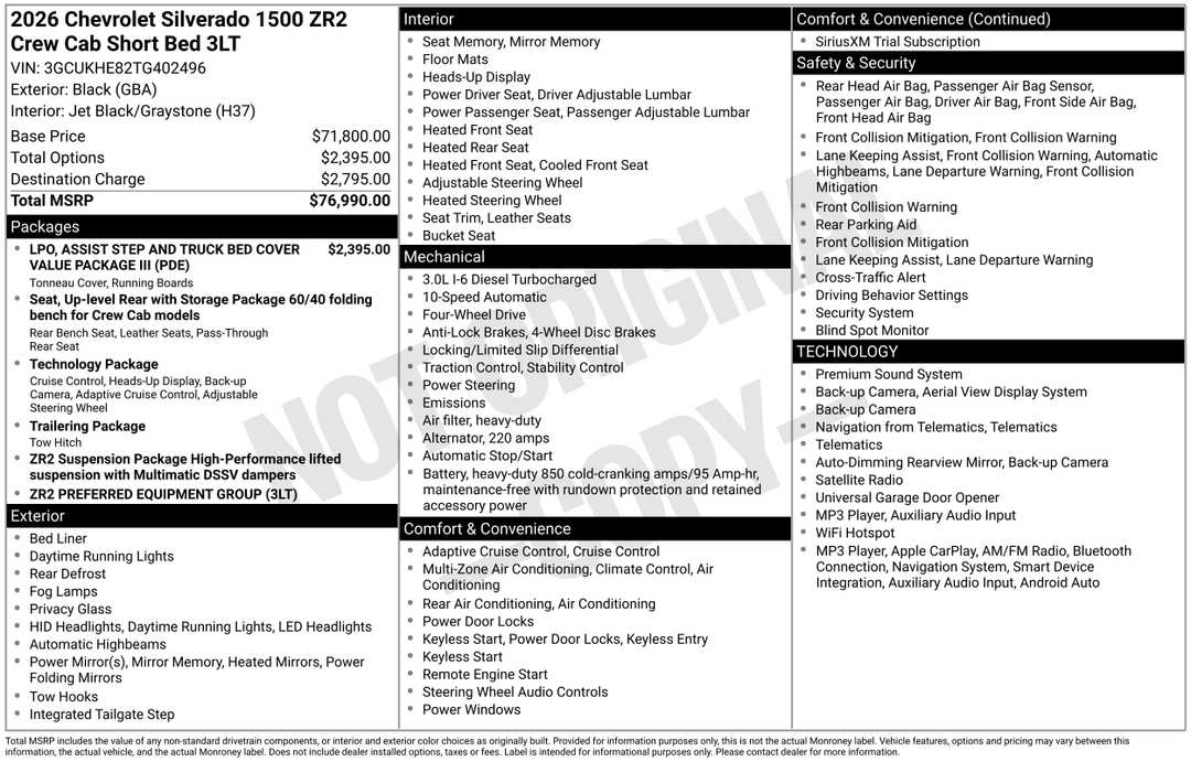 2026 Chevrolet Silverado 1500 ZR2 - Image 3