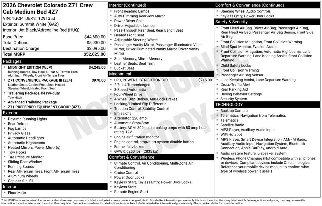 2026 Chevrolet Colorado Z71 - Image 3