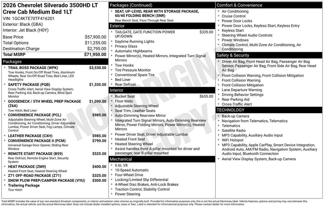 2026 Chevrolet Silverado 3500Hd LT - Image 3