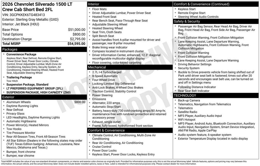 2026 Chevrolet Silverado 1500 LT - Image 3
