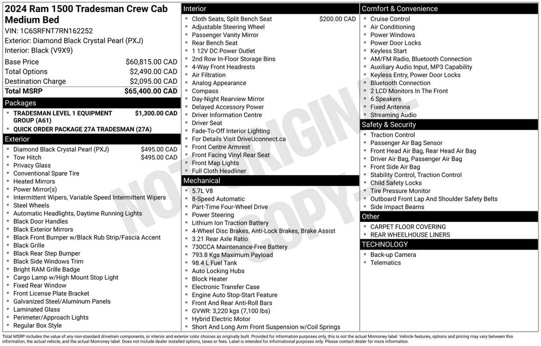 2024 Ram 1500 Tradesman - Image 2
