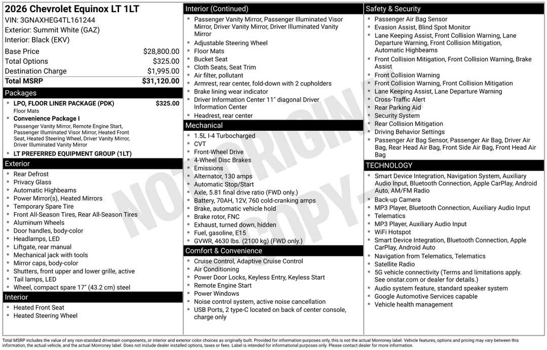 2026 Chevrolet Equinox LT - Image 2