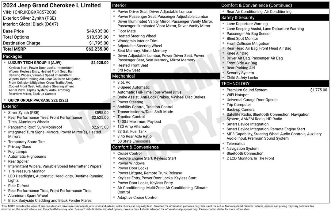 2024 Jeep Grand Cherokee L Limited - Image 3