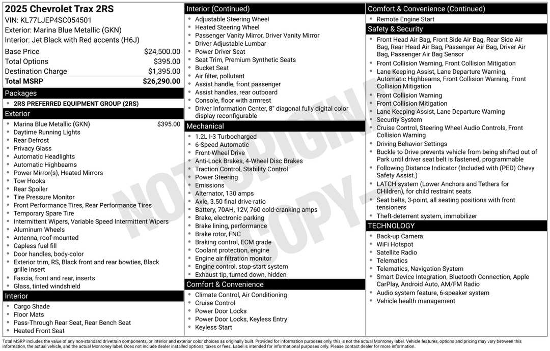 2025 Chevrolet Trax 2RS - Image 2