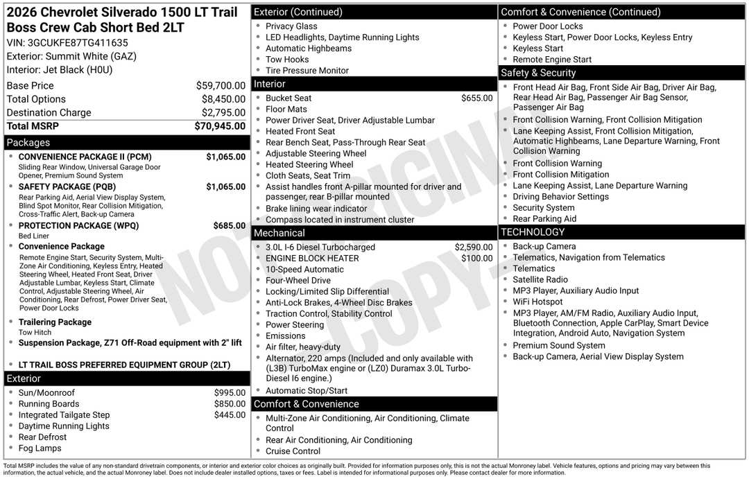 2026 Chevrolet Silverado 1500 LT Trail Boss - Image 3