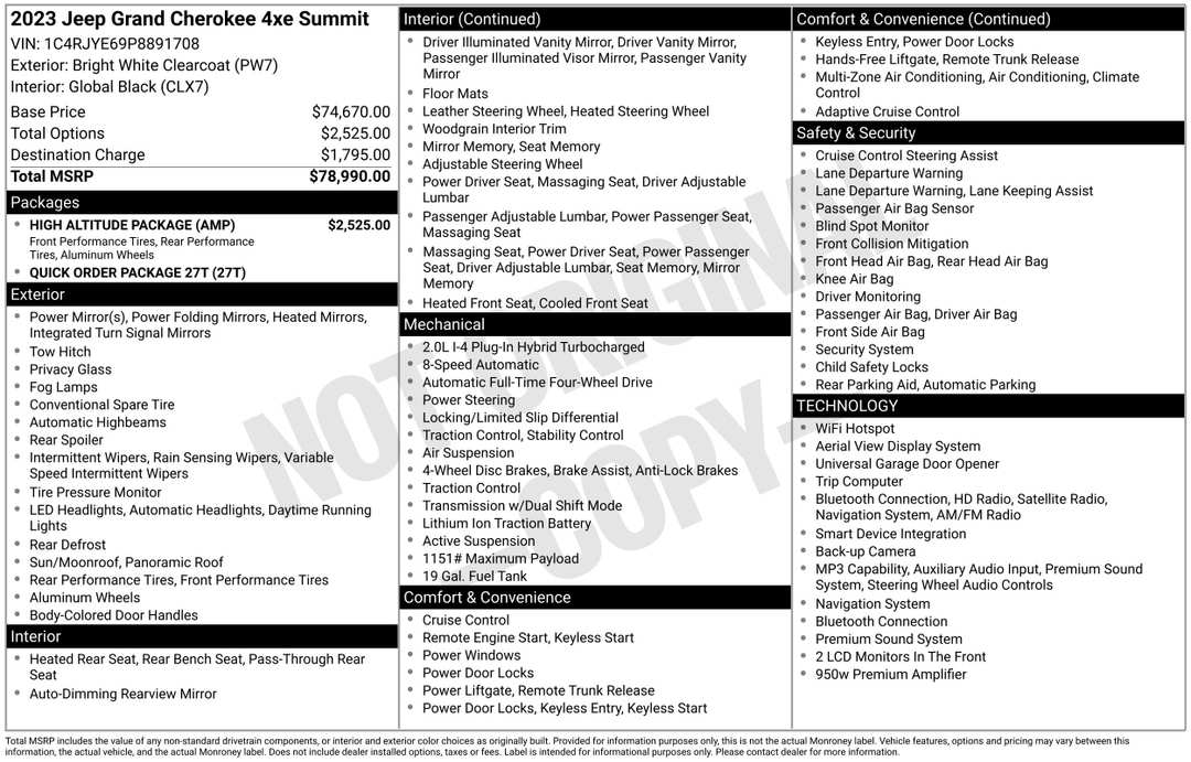 2023 Jeep Grand Cherokee Summit 4xe - Image 2