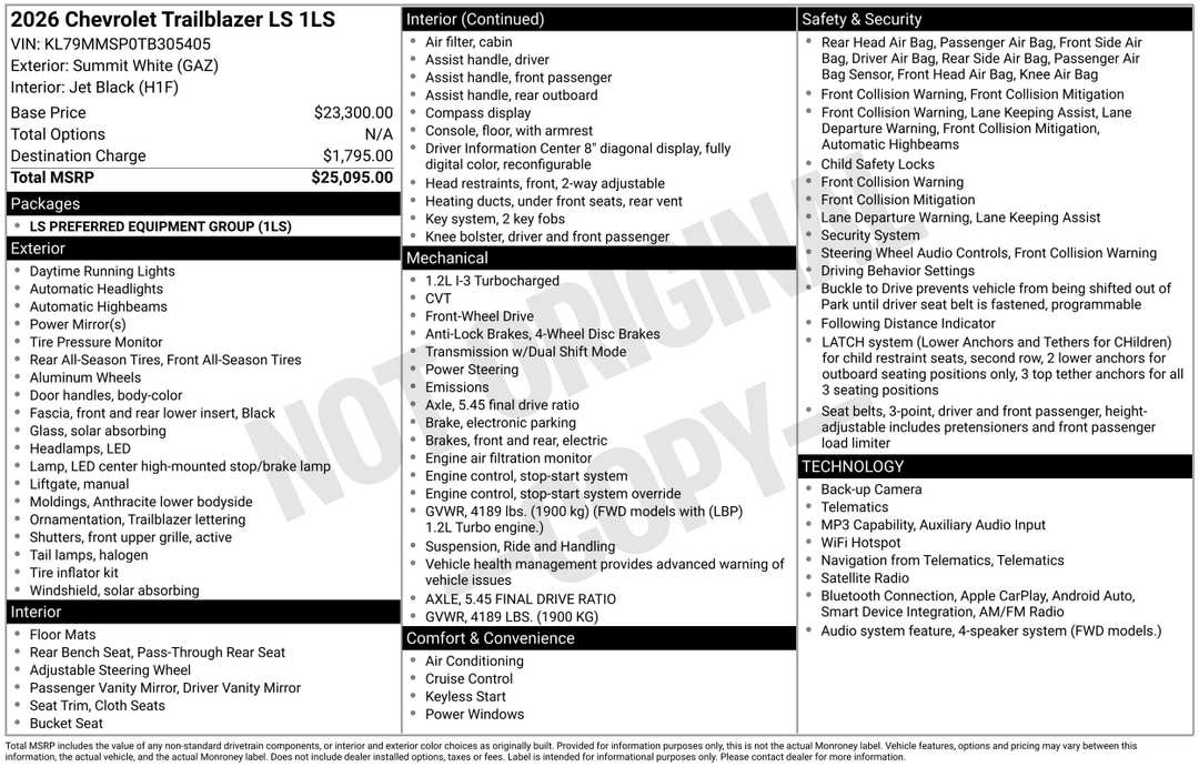 2026 Chevrolet Trailblazer LS - Image 3