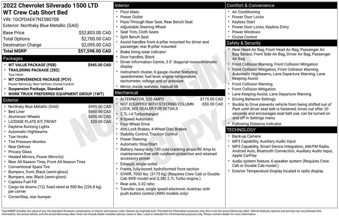 2022 Chevrolet Silverado 1500 WT - Image 2