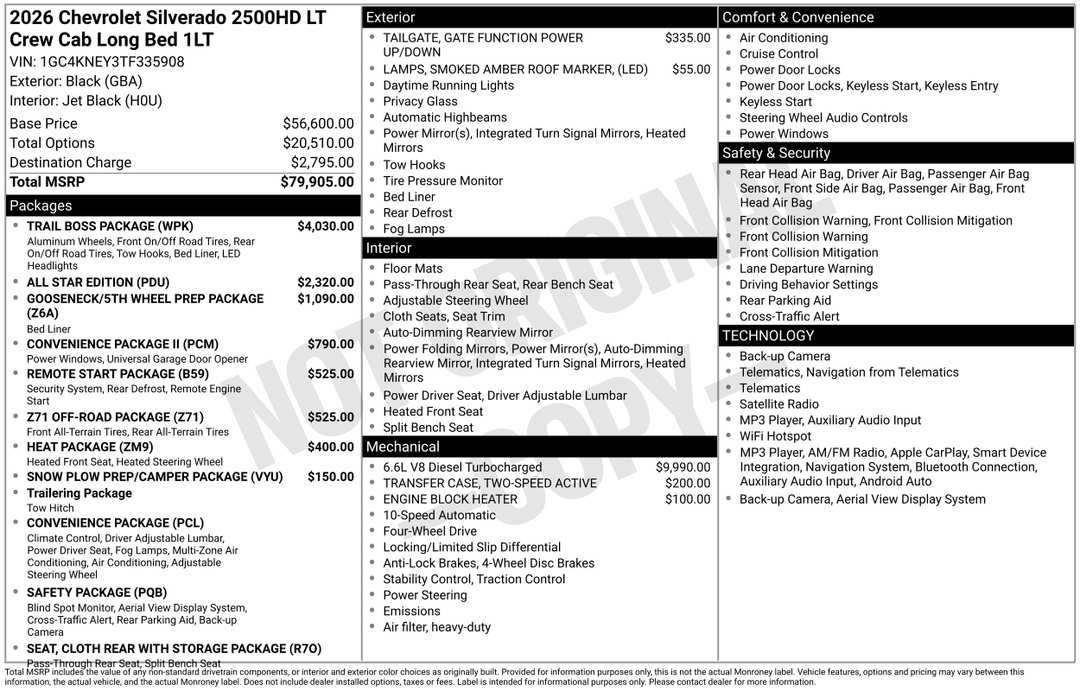 2026 Chevrolet Silverado 2500Hd LT - Image 3