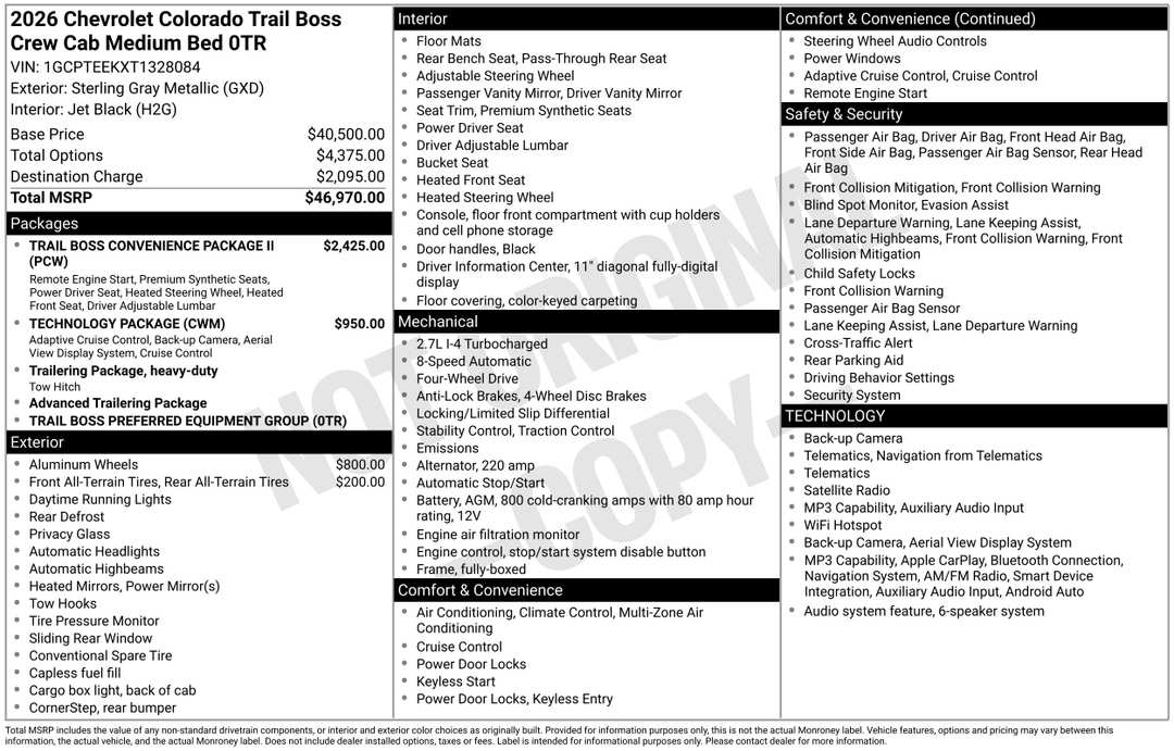 2026 Chevrolet Colorado Trail Boss - Image 3