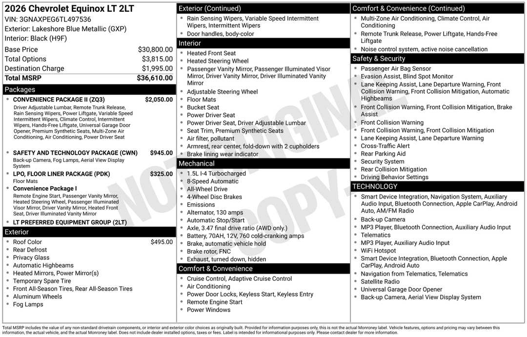2026 Chevrolet Equinox LT - Image 3