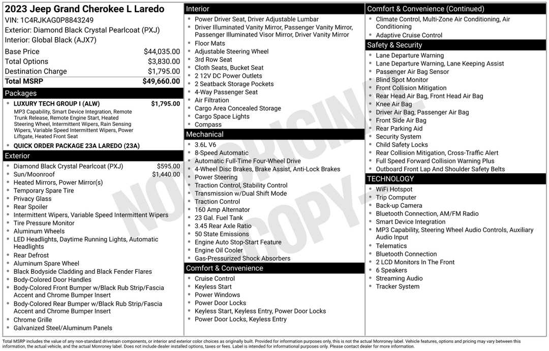 2023 Jeep Grand Cherokee L Laredo - Image 3
