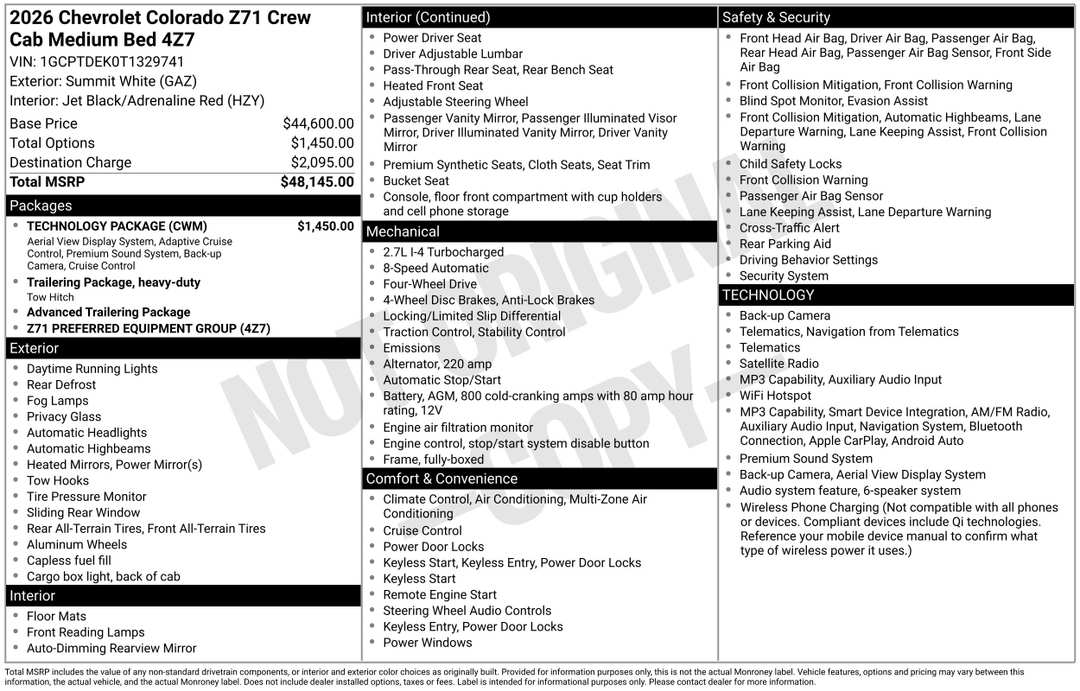 2026 Chevrolet Colorado Z71 - Image 3