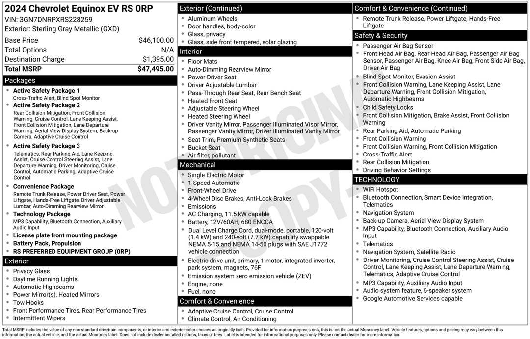 2024 Chevrolet Equinox Ev RS - Image 2
