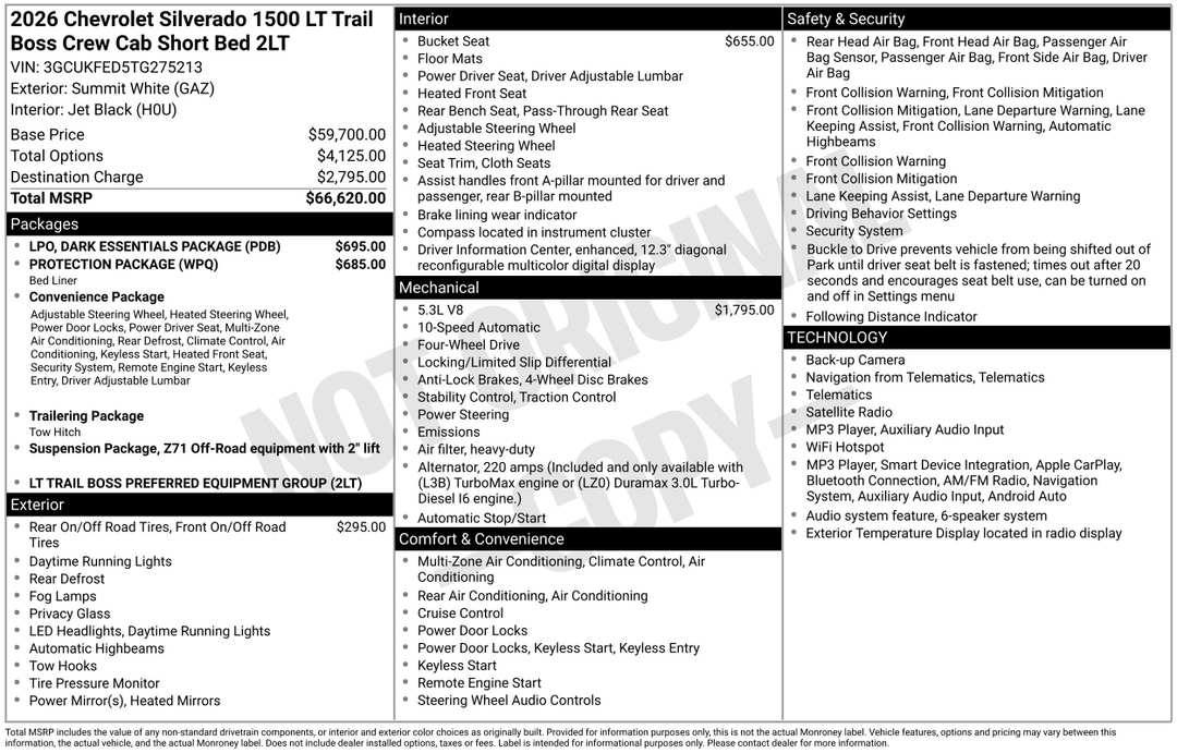 2026 Chevrolet Silverado 1500 LT Trail Boss - Image 2