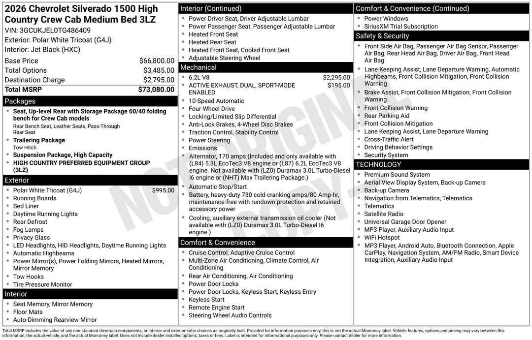 2026 Chevrolet Silverado 1500 High Country - Image 3
