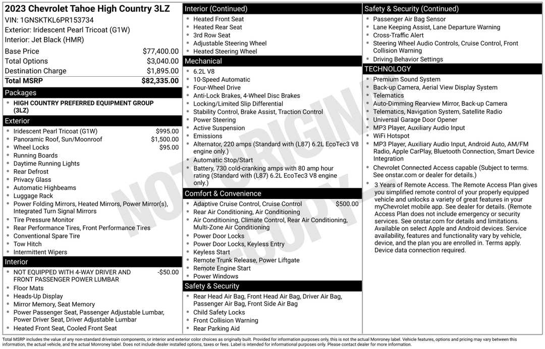 2023 Chevrolet Tahoe High Country - Image 2