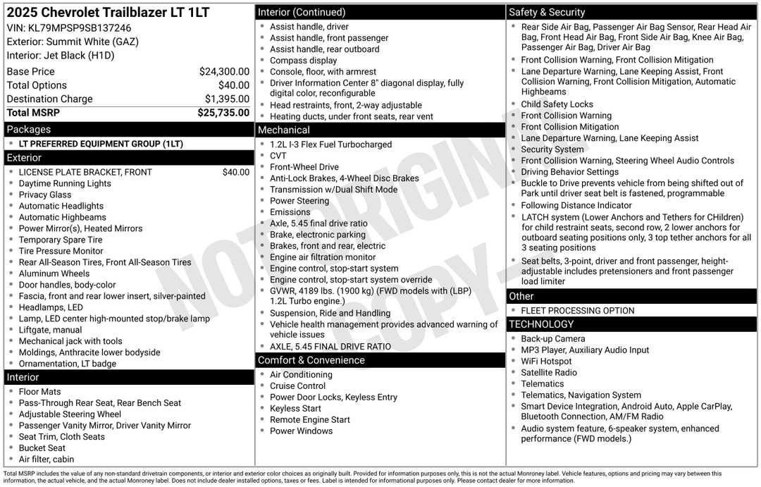 2025 Chevrolet Trailblazer LT - Image 2