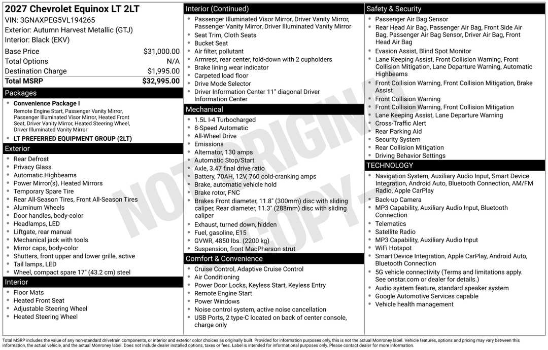 2027 Chevrolet Equinox LT - Image 3