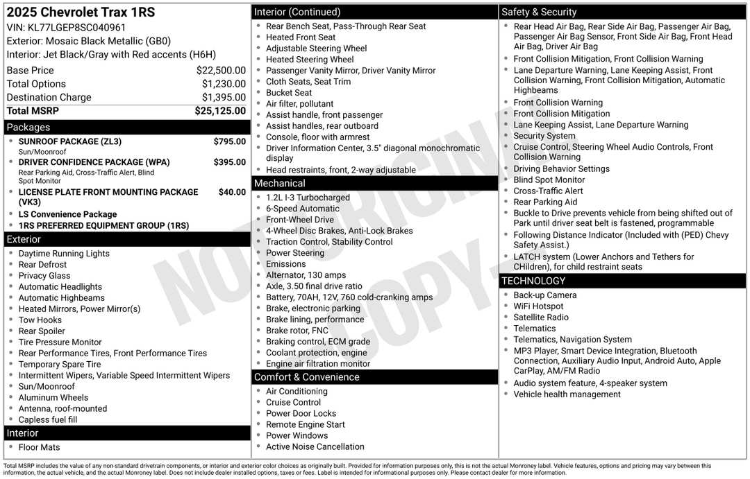 2025 Chevrolet Trax 1RS - Image 2