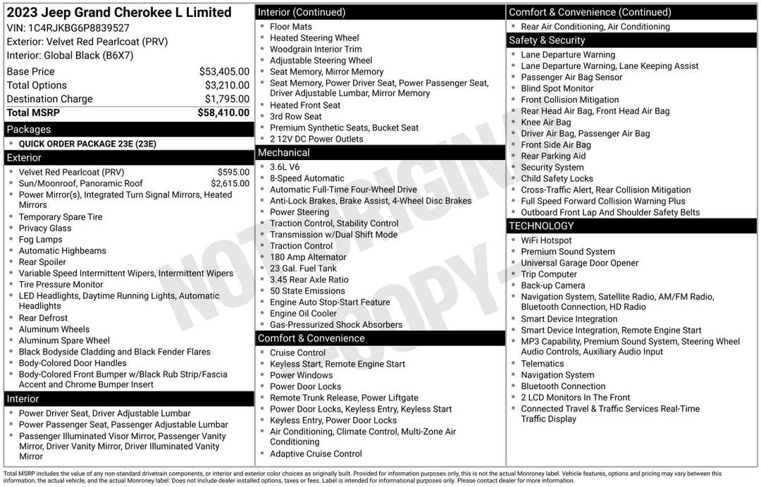 2023 Jeep Grand Cherokee L Limited - Image 3